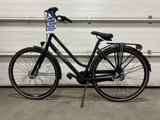 Dames stadsfiets 57 cm 3 versnellingen BSP, O-Seven N7, onyx black mat